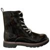 GJK WOMENS 7 EYE ZIP LACE BOOT - BLACK PATENT
